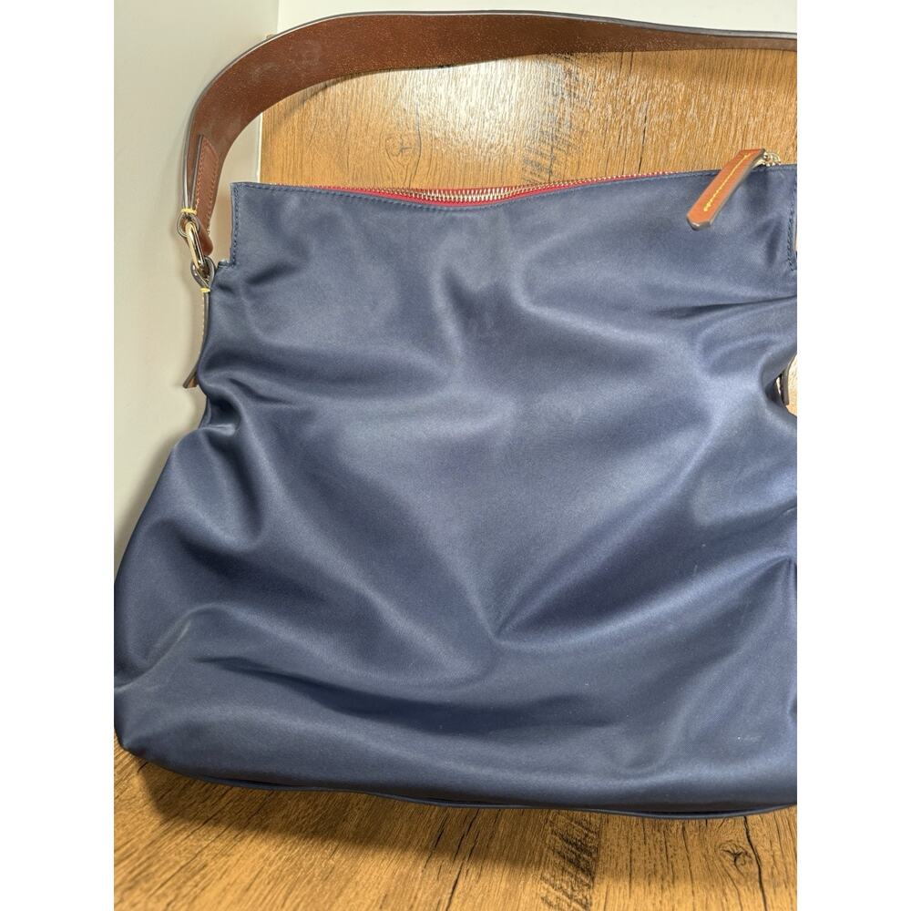 Vintage Dooney And Bourke Dark Blue Canvas Purse Bag - Picture 4 of 6
